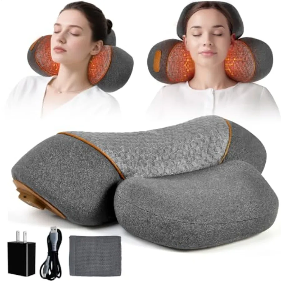 

Neck Massager Pillow Fisiorest 3in1 Neck Massager Traction Massage with Heat Neck Pillow for Shoulder Pain Deep Tissue Pain Rel