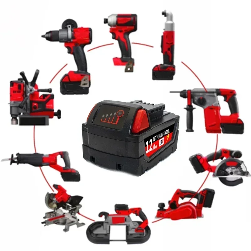 18V For Milwaukee M18 Battery M18B6 XC 9.0 Ah Li-Ion 48-11-1860 48-11-1852 Or 48-11-1850 48-11-1840 Cordless Power Tools