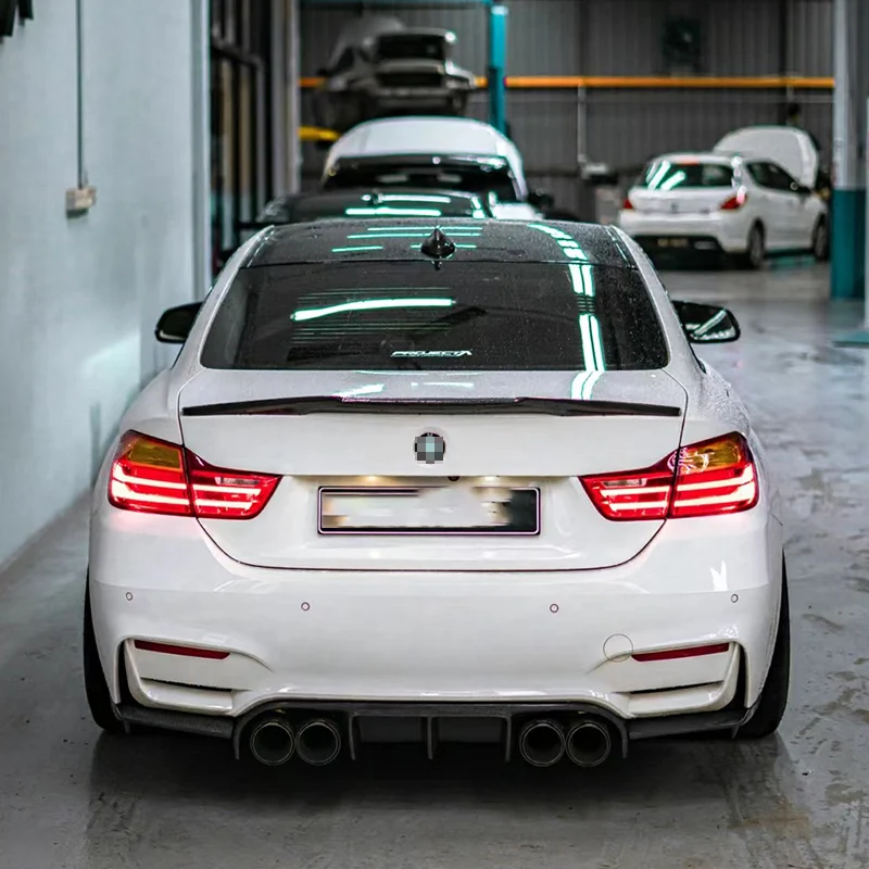 For BMW 4 Series F32 2 Door Coupe Rear Trunk Lid Spoiler Wings 2014-2020 Year M4 Style ABS Plastic Tuning Body Kit Accessories
