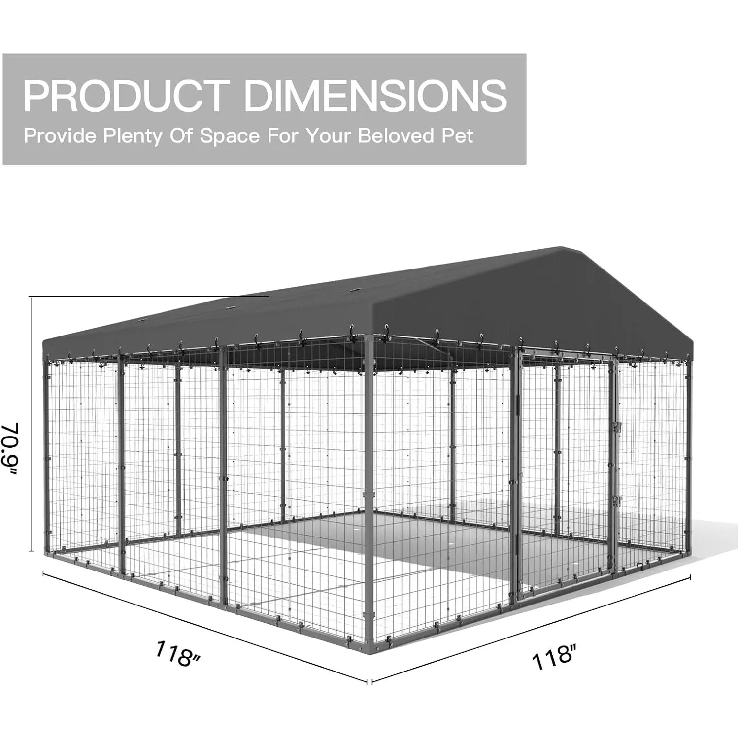 Gotland Large Outdoor Dog Kennel,W 118