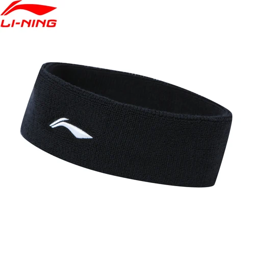 Li-ning-Diadema deportiva Unisex para baloncesto, entrenamiento para correr, forro de 21x5,5 cm, banda para el sudor reflectante transpirable para hombres y mujeres AQAV001
