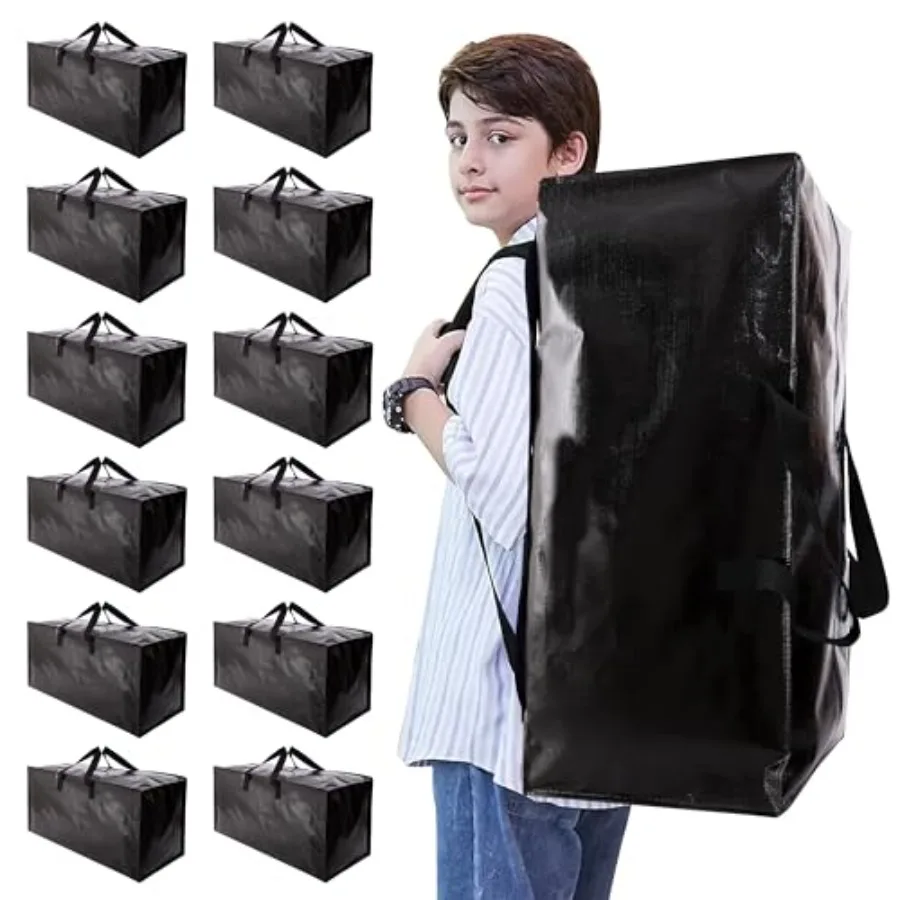 

Heavy Duty Moving Bags with Backpack Straps and Strong Handles, Alternative to Moving Boxes and Storage Totes for Dorm Room Ess