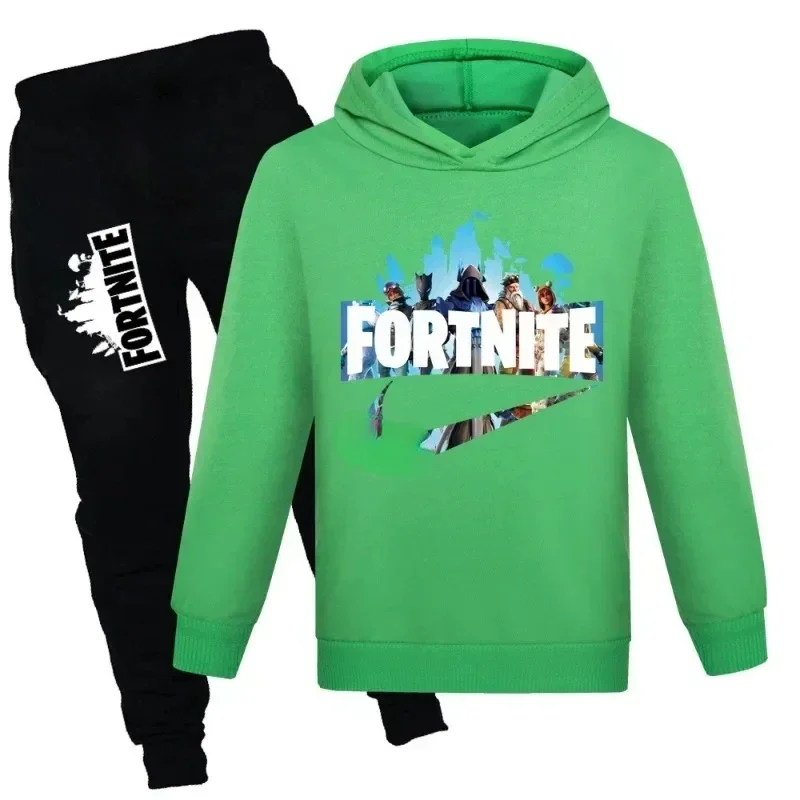 Fortnite Kids Clothes Sweatshirt and Casual Pants Set Spring Autumn Girls Boys Clothes of Ages 2-16