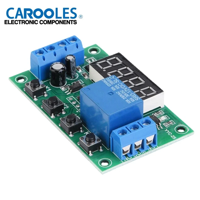 1-way Relay Module Cycle Trigger Delay Power-off Timing Circuit YYC-2S 5V12V24V Delay Switch 1 Channel