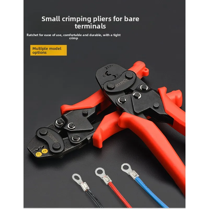 Bare Terminal Crimping Plier, Copper Lug Hand Crimp SC OT Wire Connector