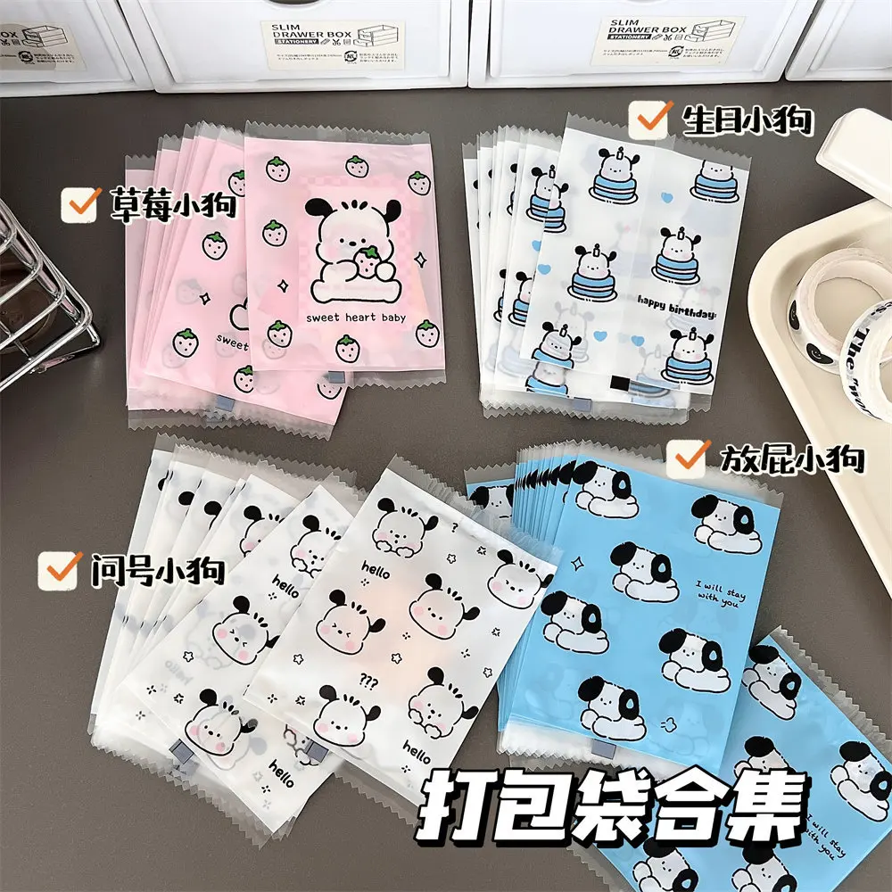 

100Pcs Kawaii Sealing Pocket Pochacco Hello Kitty Sanrio Anime Cute Snack Sticker Diy Accessories Storage Gifts Packing Bag Gift