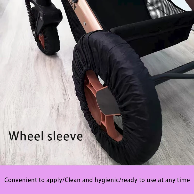 Waterproof And Dustproof Shopping Cart Wheel Covers - Easy to Install Anti-Dirty Baby Wandering Device Tire Protection Covers