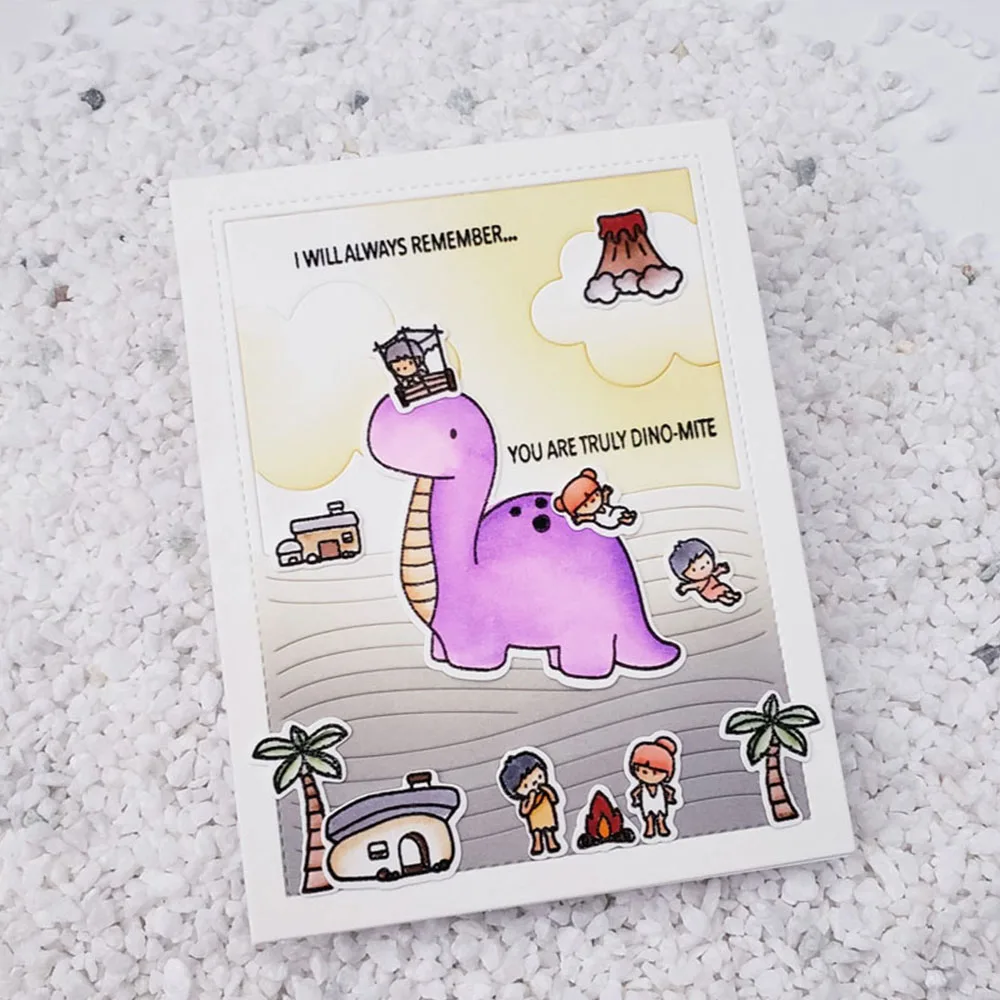 Snow Much Fun Stamp and Cutting Dies Mammoth Love Clear Stamps For DIY Scrapbooking Decoration Paper Craft Album Card Making