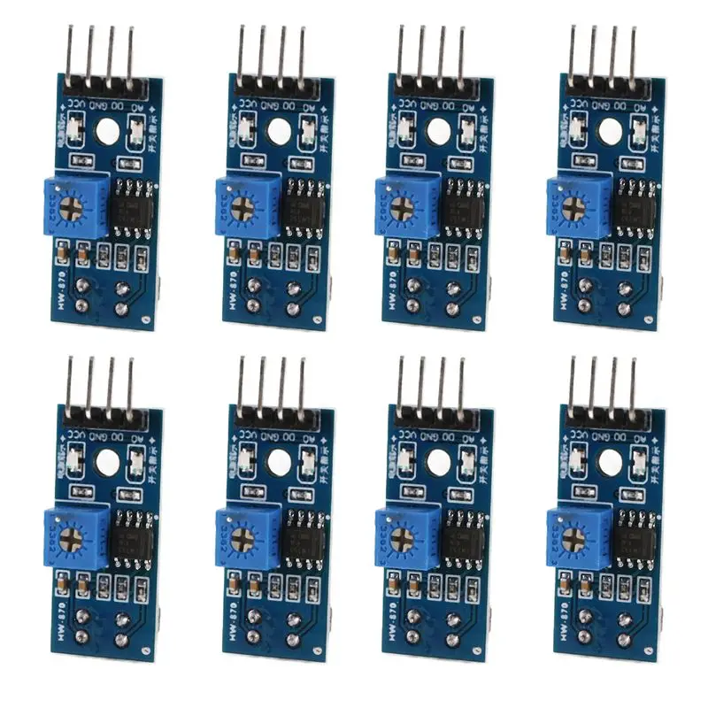 ELECT-8Pcs TCRT5000 Infrared Reflective Sensor IR Photoelectric Switch Barrier Line Track Module For Arduino Smart Car Robot