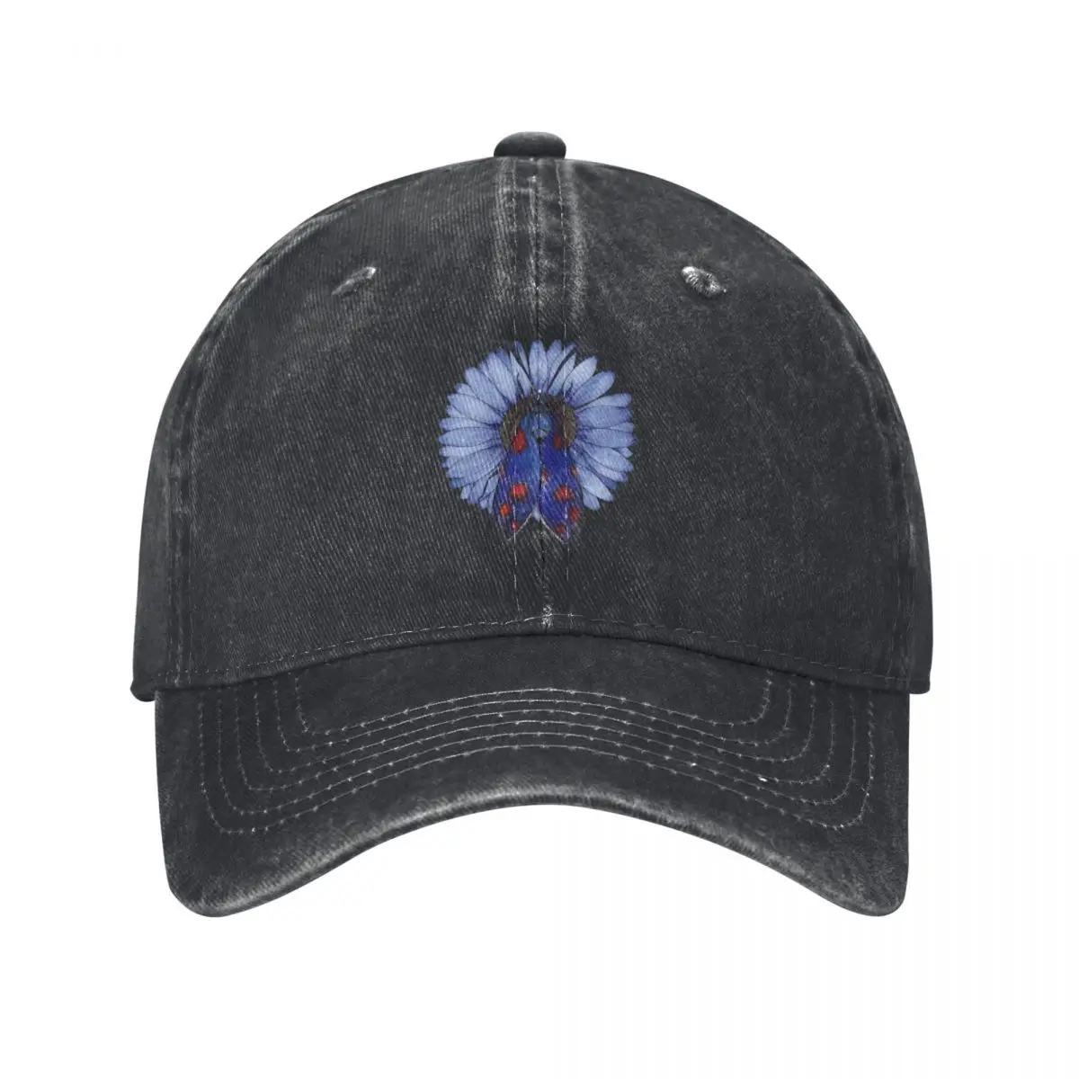 Six-spotted weevil on flower Baseball Cap Beach Outing Beach Boy Child Women's