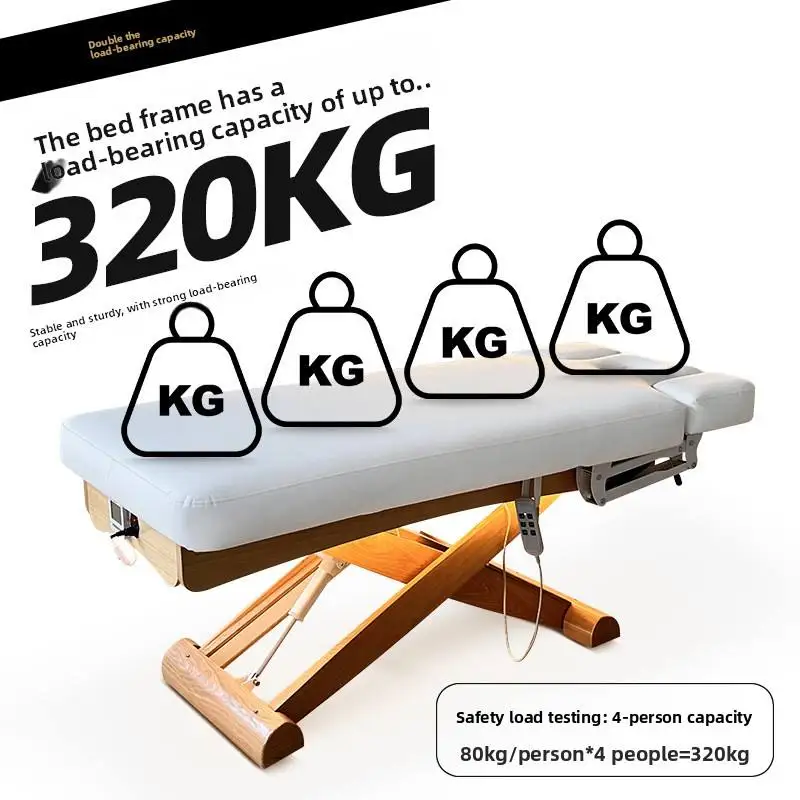 Professional Salon Massage Bed With Metal Frame And Synthetic Leather Upholstery For Commercial Spa Use