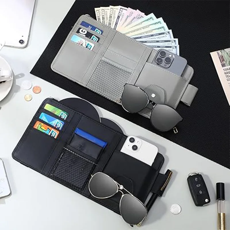 Car visor organizer sunglasses pen card small file storage pouch  For BMW i3 i4 i5 ix1 ix3 ix5 M3 M4 M5 M6 2010-2024 Decoration