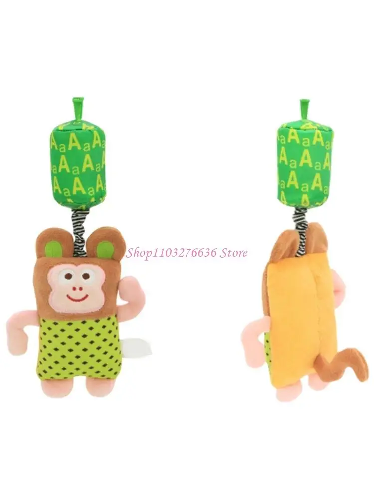 

R6FD Cartoon Animal Baby Crib Hanger Toy Colorful Animal Rattle Teether For Cognitive Development And Visual Stimulation