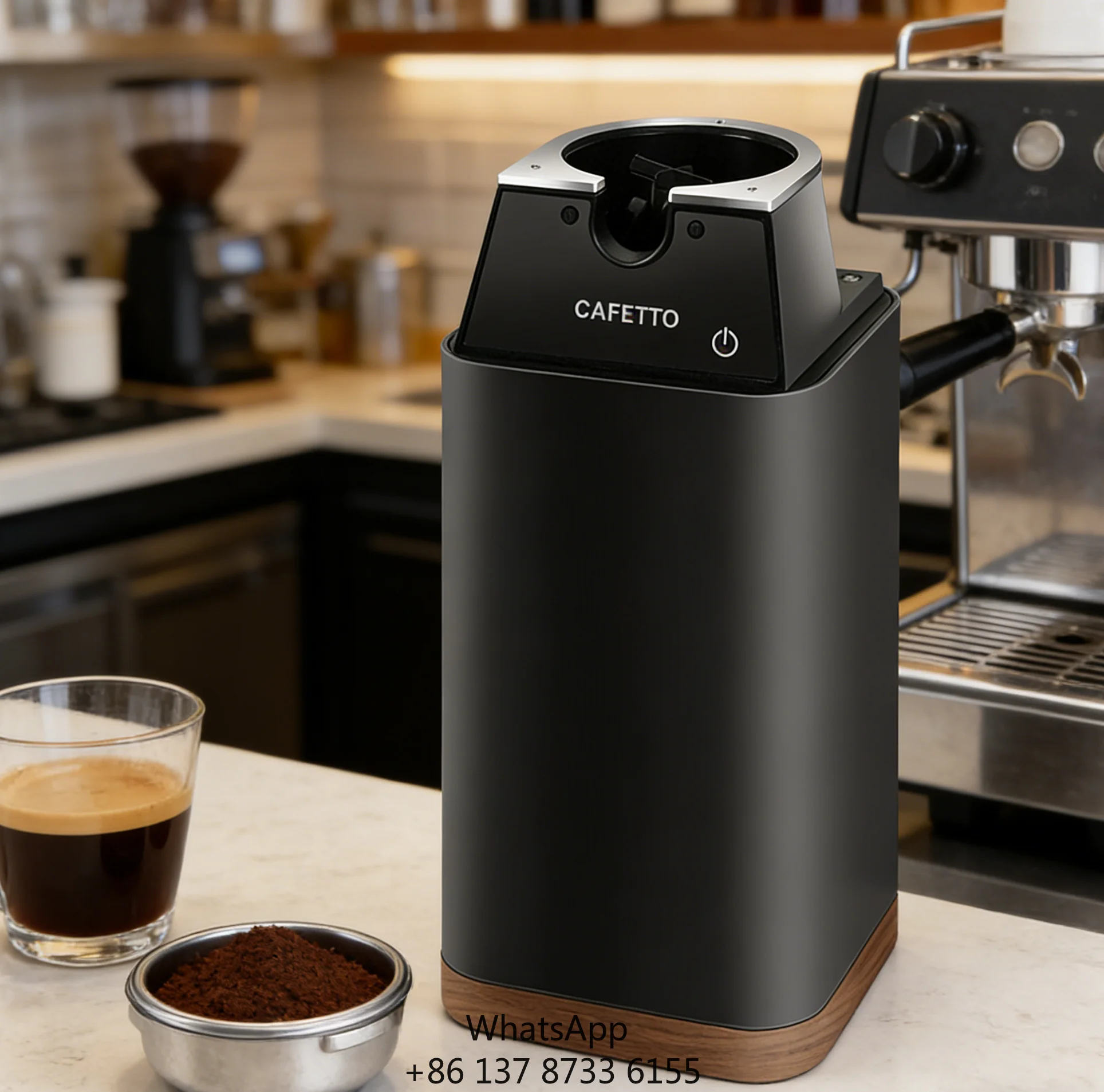 

53mm 58mm Automatic Espresso Coffee Powder Cleaner Machine Countertop Accessory Tool Coffee Portafilter Cleaner