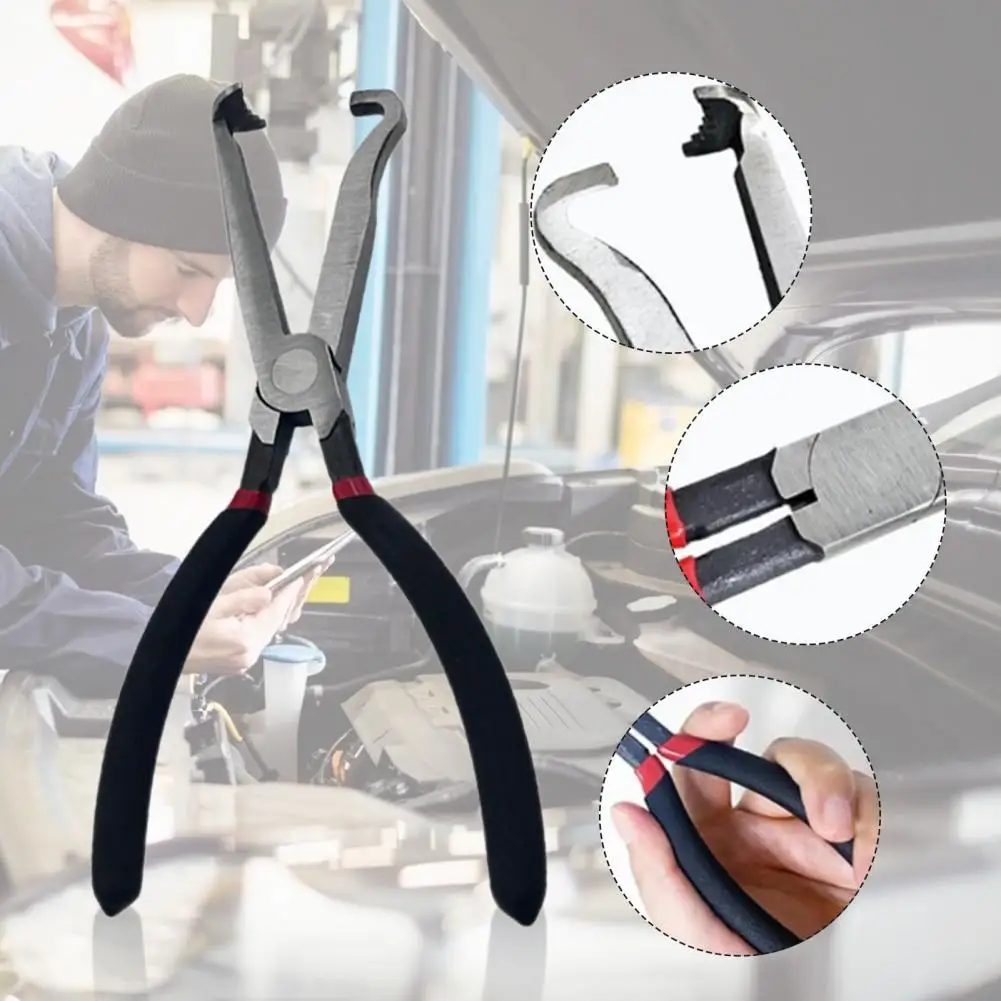 Electrical Disconnect Pliers with Ergonomic Handle Curved Shape Fuel Line Pliers Automotive Electrical Plug-Connector Disconnect