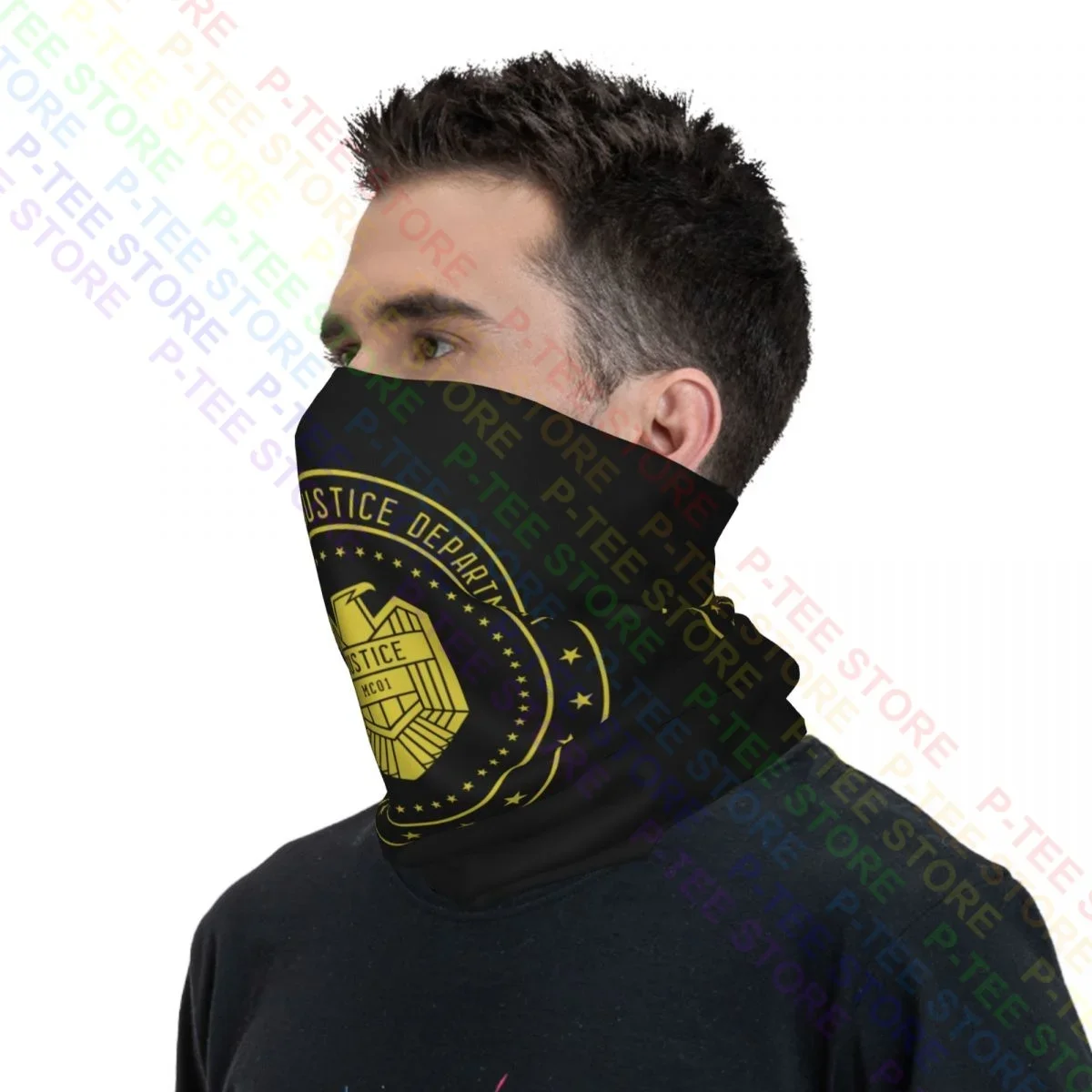 Mega City One Justice Dept Logo Ii - Judge Comic Dredd Department Eagle Neck Gaiter Bandana Scarf Face Mask Cycling