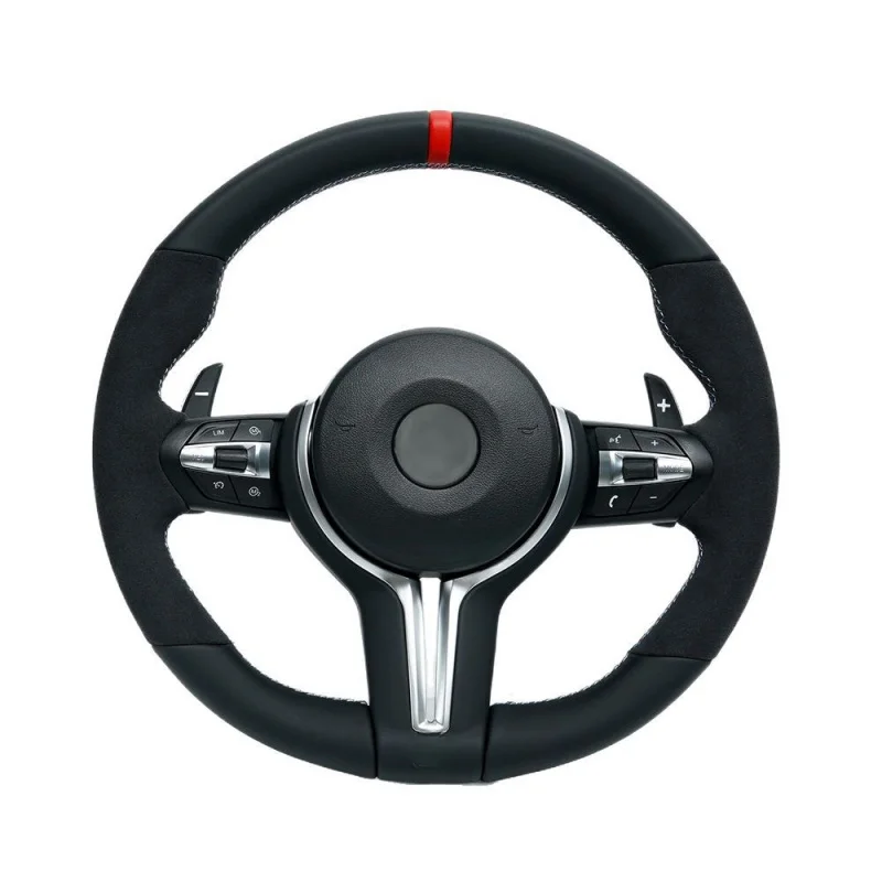 

For BMW F-Chassis 1-7 Series/X1-X6 Modified MP Red Label Suede Steering Wheel