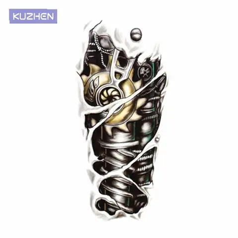 New Fashion Man 3D Tattoo Robot Arm Waterproof Temporary Tattoo Stickers