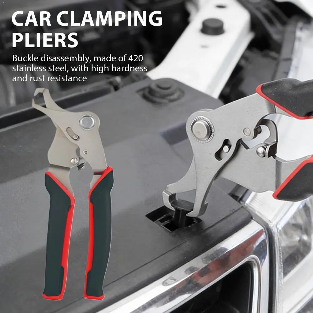 

Car Clip Pliers Stainless Steel Snap Pliers Fastener Remover DIY Auto Repair Disassembly Tools Garage Works
