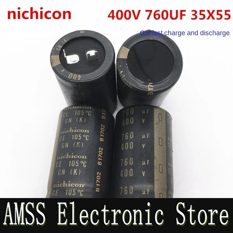 AMSS (1PCS) Fast charging and discharging 400V760UF 35X55 nichicon electrolytic capacitor to replace 680UF converter