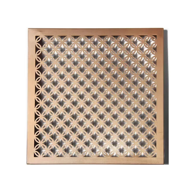 Shopping Mall 5 Star Hotel Decoration Copper Hollow Art Curtain Wall Cladding Panel