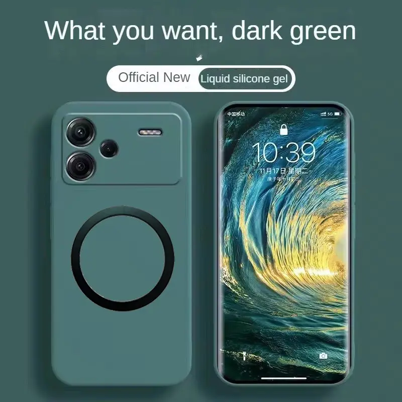 New for MagSafe Phone Case For Xiaomi Redmi Note 13 Pro Plus 14T 15T POCO X6 M6 f8 F7 x7 PRO 15 Ultra Liquid Matte Magnetic Case - Image 4