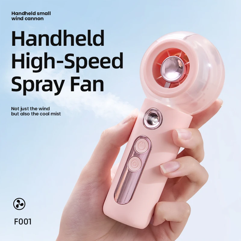 

High-Speed Spray Fan Mini Pocket Handheld Cooling Misting Fan with Battery Portable USB Personal Air Cooler Wind