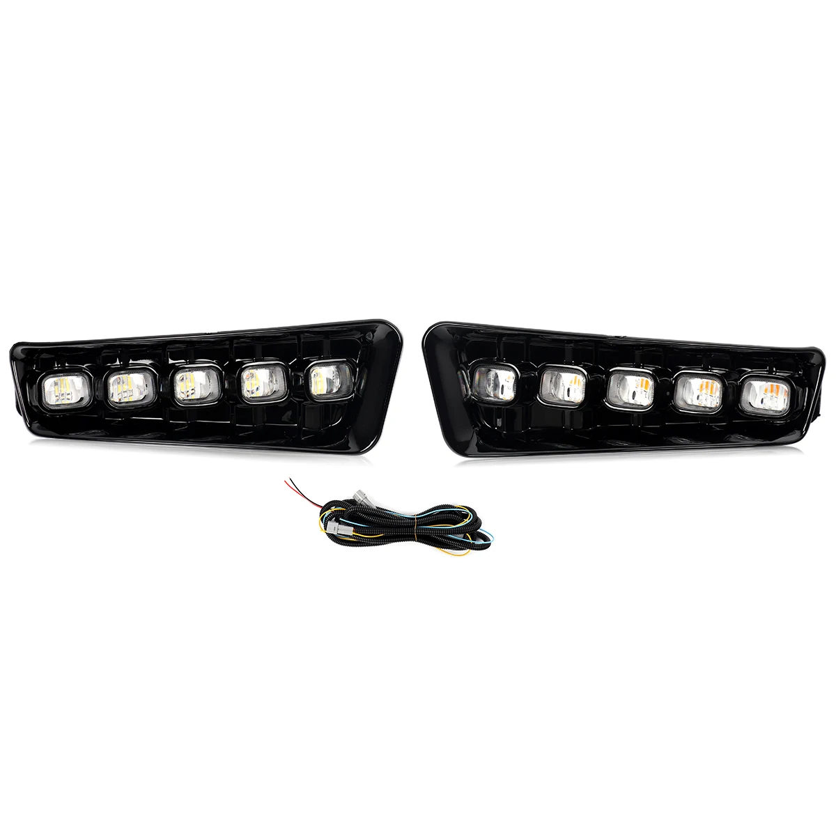 Front Bumper Turn Signal LED Fog Lights DRL Lamps For Ford F150 F-150 Raptor