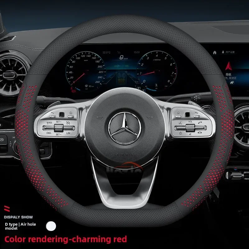 

New style Leather Car Steering Wheel Cover for Mercedes-Benz S GLE GLE GLC E GLA 250e 300e 500e 600e 350e 450e 400e eSprinter