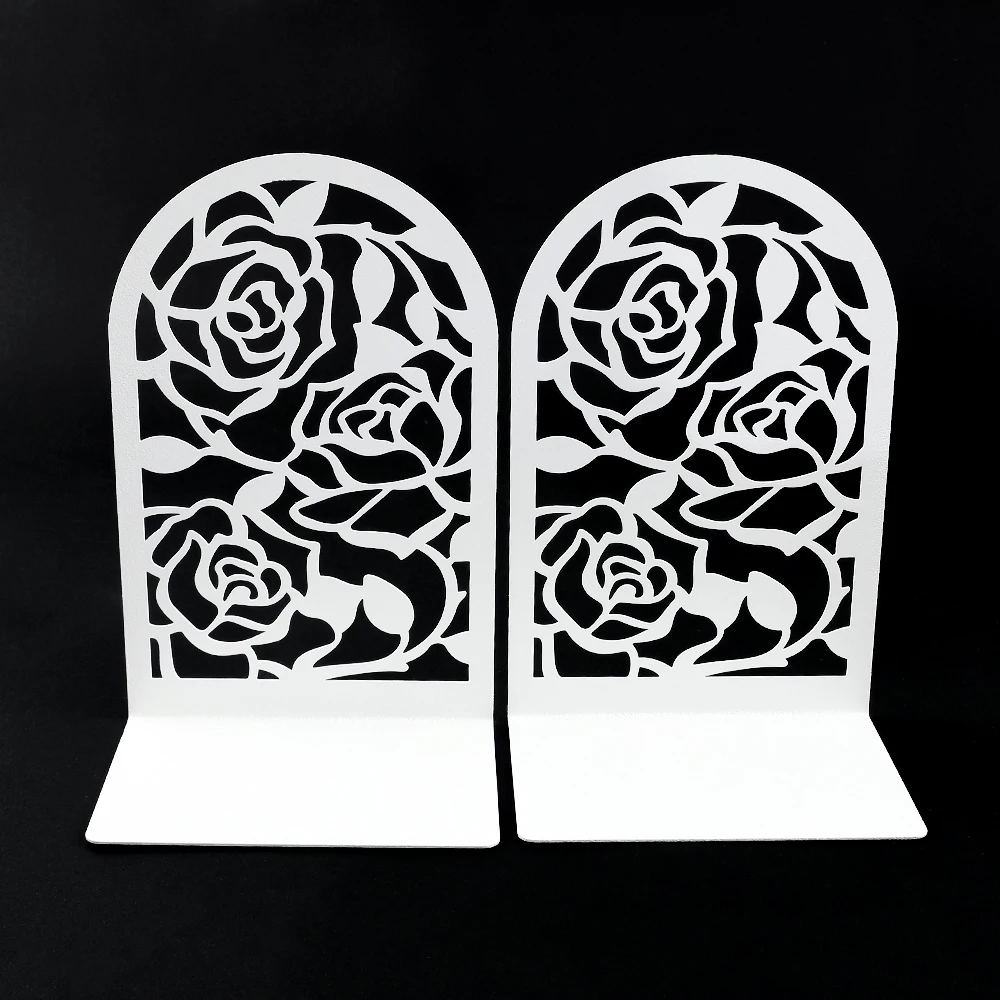 Imagem -04 - Rose Book Ends For Lovers Book End For Heavy Books Rack Holder para Casa e Escritório Desktop Gift para Mulheres e Homens Pcs Estilo