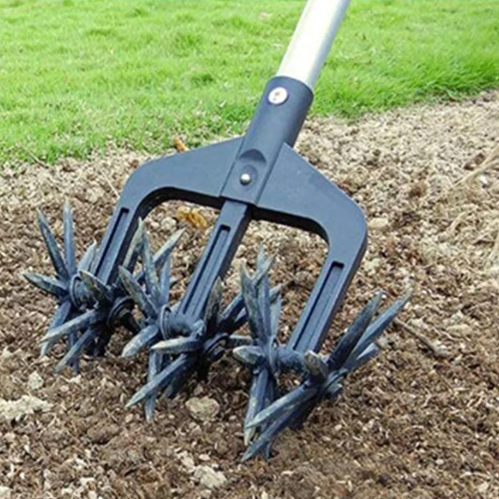 2 In 1 Aerator Taman Taman Tanah Scarifier Berkebun Rotary Tiller Rotary Kultivator Alat Taman Rumput Ripper untuk Taman Rumput