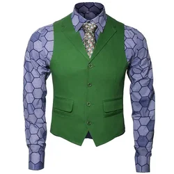 Heath Green Cosplay Shirt Vest Tie Ledger Arthur Fleck Clown Costume Movie Halloween Theme Party Outfits Takerlama
