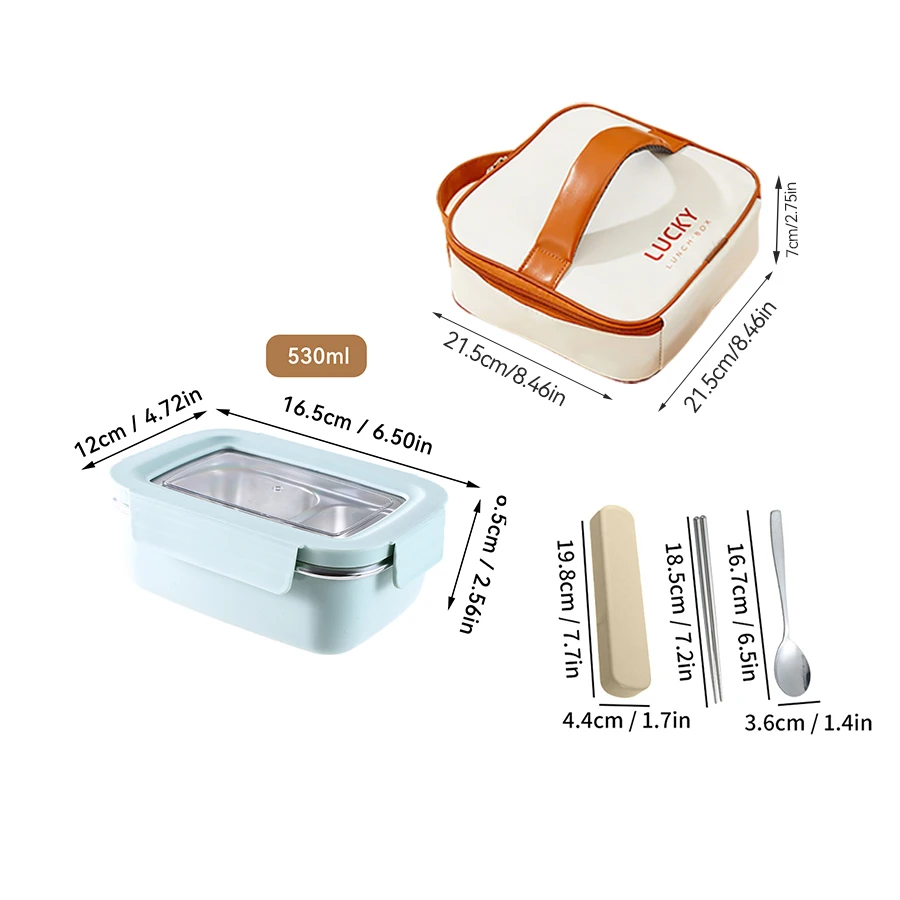 Magnetron 304 roestvrijstalen compartiment Lunchbox Stapelbaar Lekvrij Student Bento Box Voedselcontainer voor koud en warm voedsel