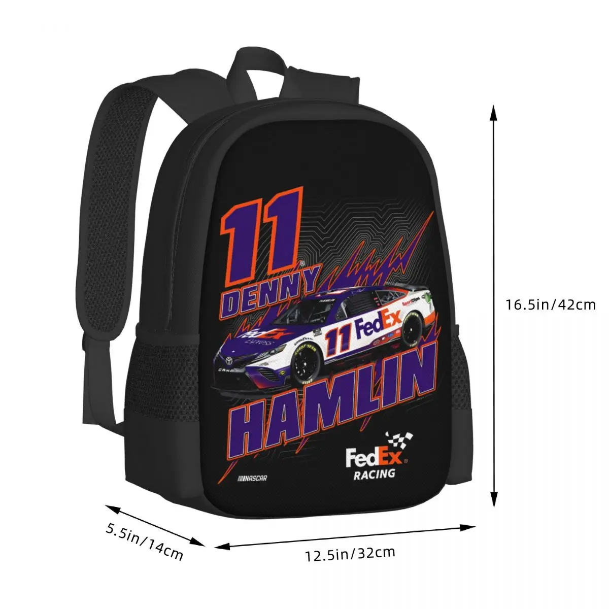 Denny Hamlin 11 Travel Laptop Backpack, Business College School Computer Bag Gift for Men & Women