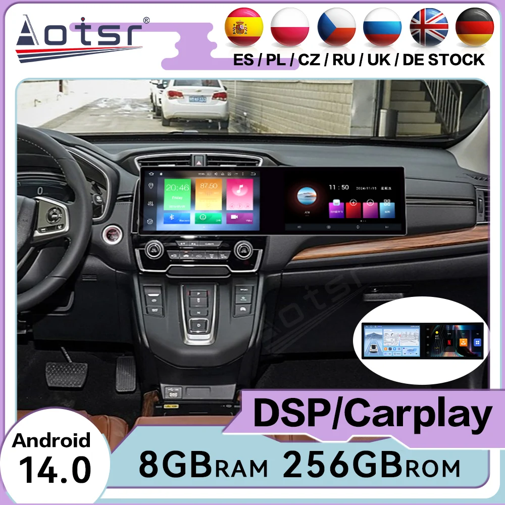 

Upgrade AI Voice Multimedia Receiver Android Auto For Honda CRV 2015~2021 GPS Navigation Automotive Stereo Car Radio Head Unit