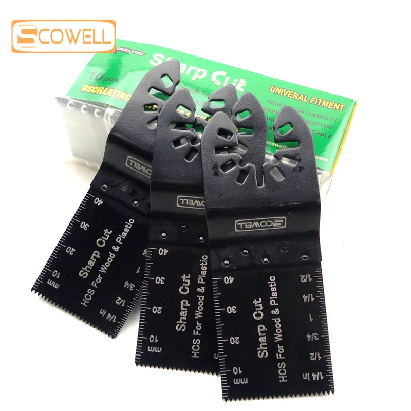 

10 pcs (1 Box) SCOWELL High Carbon Steel Plunge Multi Tool Oscillating Saw Blades For Wood,Plastic,Drywall Cutting