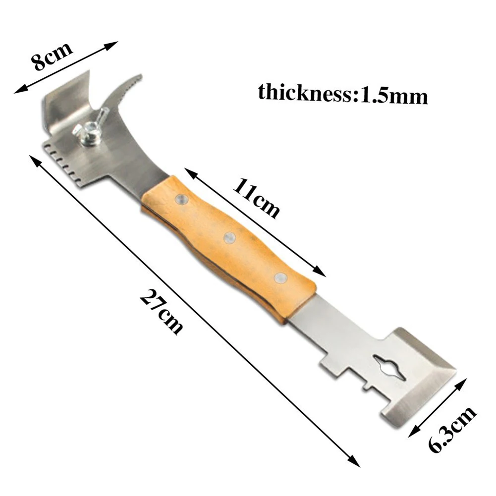 1Pc Wood Handle Honey Scraping Knife Multifunctional Hive Scraper Beekeeper Beekeeping Hive Tool Equipment Apiculture Supplies