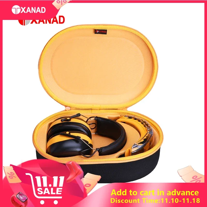 XANAD EVA Hard Storage Case For DEWALT Bluetooth Hearing Protector Bag DPG17/DEWALT DPG82-11/DPG82-11CTR Case