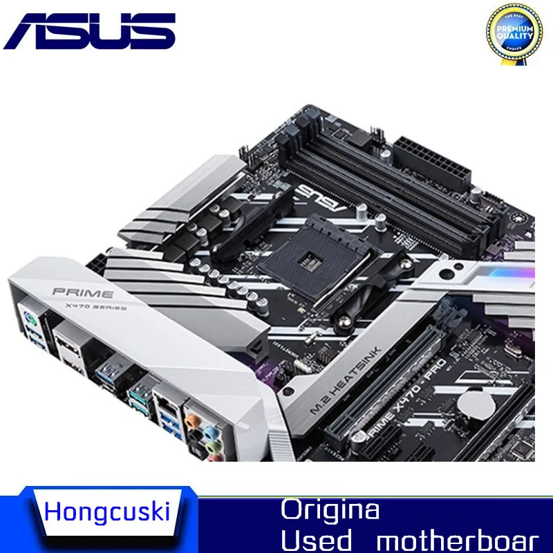 Imagem -06 - para Amd X470 64g Am4 para Asus Prime X470-pro Placa-mãe Soquete Am4 Usb3.0 Sata3 Desktop Original Mainboard