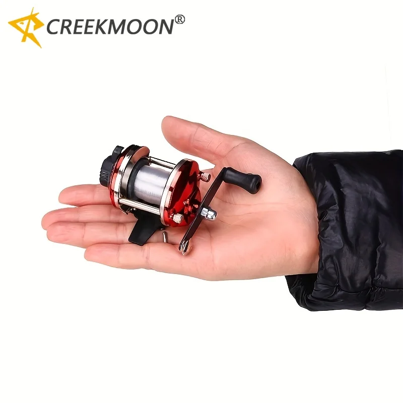 Mini moulinet de pêche sur glace avec ligne pieds en métal moulinet Rotation pour roue de poisson d'hiver Baitcast rouleau bobine attirail navire Pesca