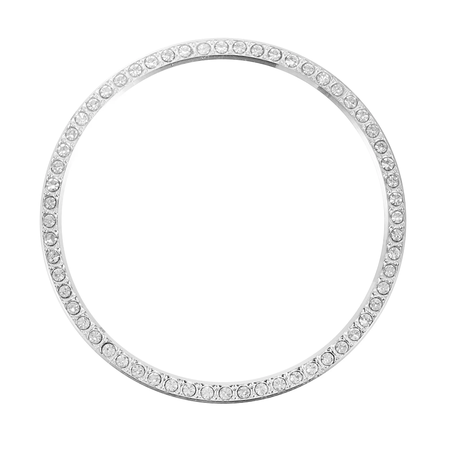 

Diamond Bezel Ring for Watch 3 Silver 45mm Alloy Bezel Stylish Accessories Protective Dustproof Scratch Resistant