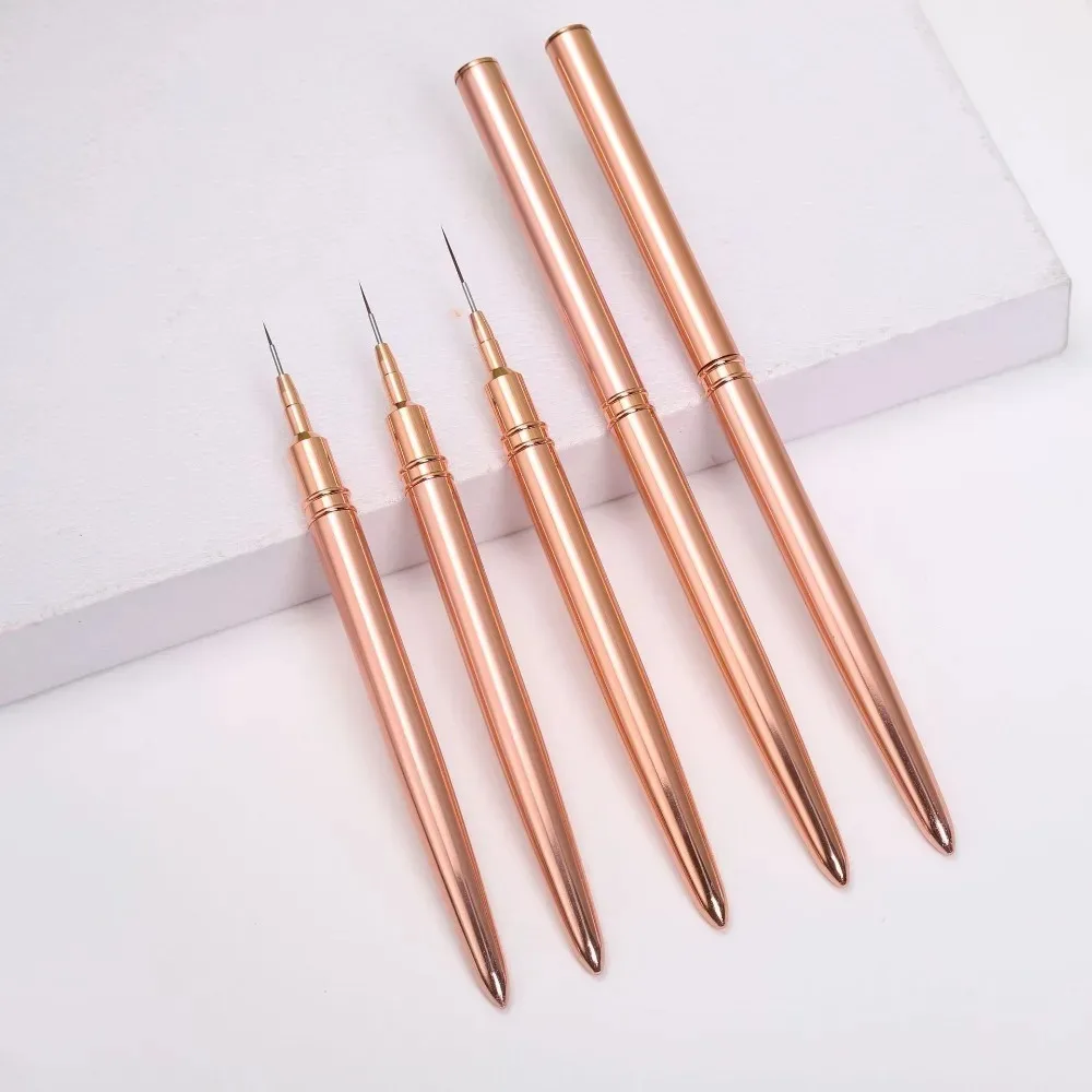 ​ Ensemble de pinceaux pour revêtement d'ongles en Gel UV, 3 pièces, pour peinture de fleurs à rayures françaises en acrylique, Kit d'outils de manucure professionnels ​