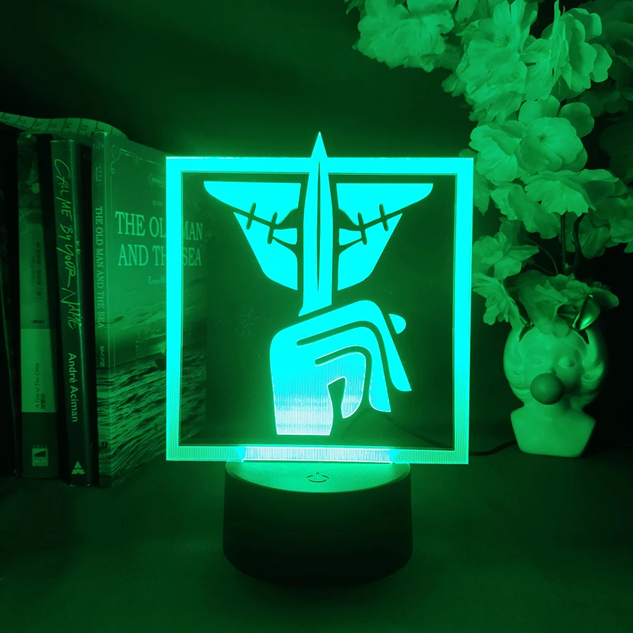 Arc-en-ciel Six: lampe de jeu de siège crâne pluie Action défenseur opérateur Cavilla compétence Logo silencieux 3D acrylique veilleuse Caveira décor