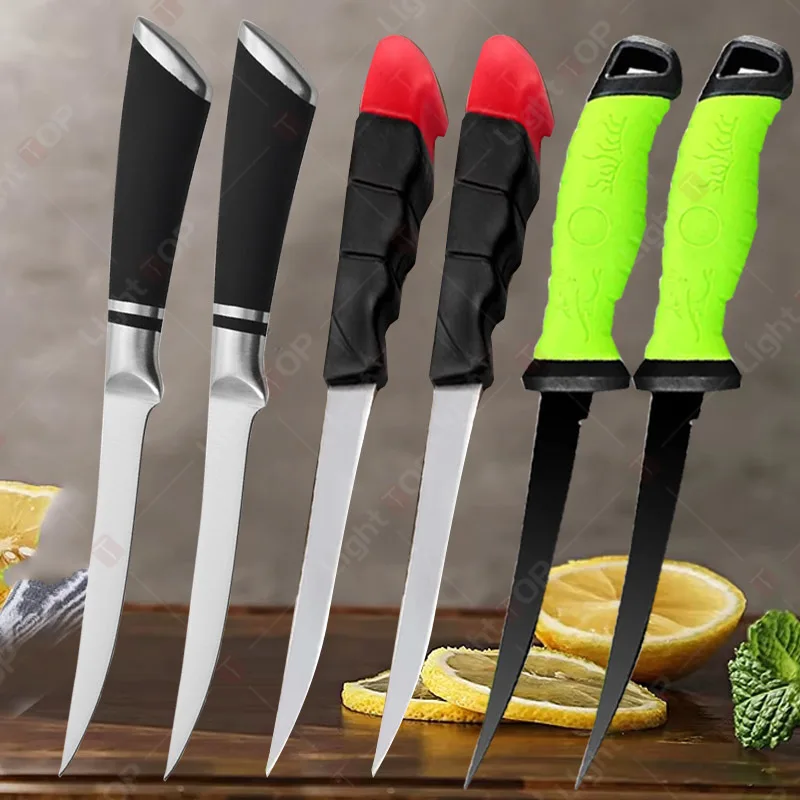 Multifunctional  Stainless Steel Fillet Boning Knife Professional Kitchen Knives Fish Killing Knife Meat Cleaver Fruit Knife