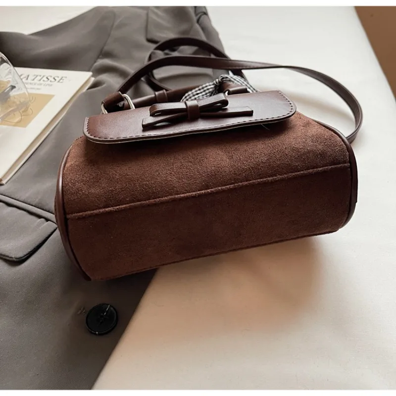 جديد بلون فو الجلد المدبوغ حقائب كتف شعبية رائجة البيع واحدة تحت الإبط الرجعية البساطة تصميم حقائب كروسبودي للنساء #5