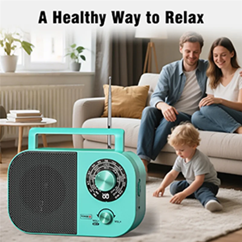 M16K-Radio AM FM SW, Shortwave Radio With Loud Speaker, Battery Powered Or Plug In Wall For Home Outdoor Emergency US Plug