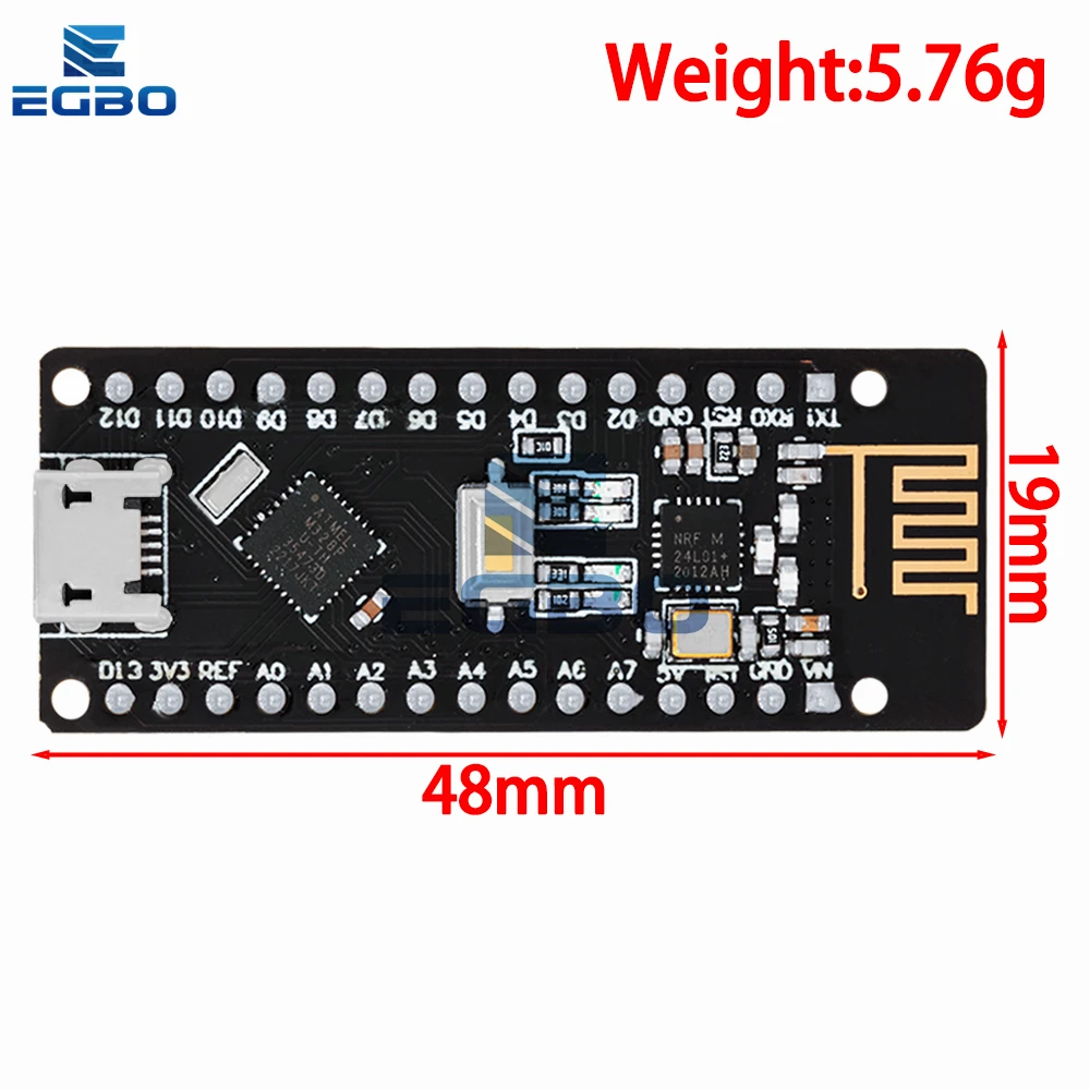 1PCS RF-Nano Nano V3.0, Micro USB Nano Board ATmega328P QFN32 5V 16M CH340, Integrate NRF24l01+2.4G wireless for Arduino