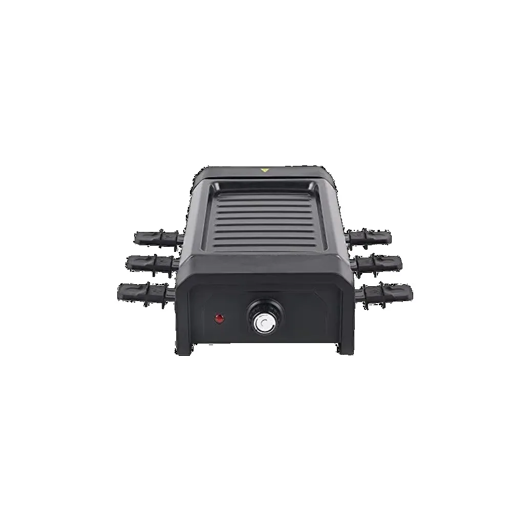900W 6-person electric grill  grill with 6 non-stick pans, adjustable temperature control Raclette grill electric grill.