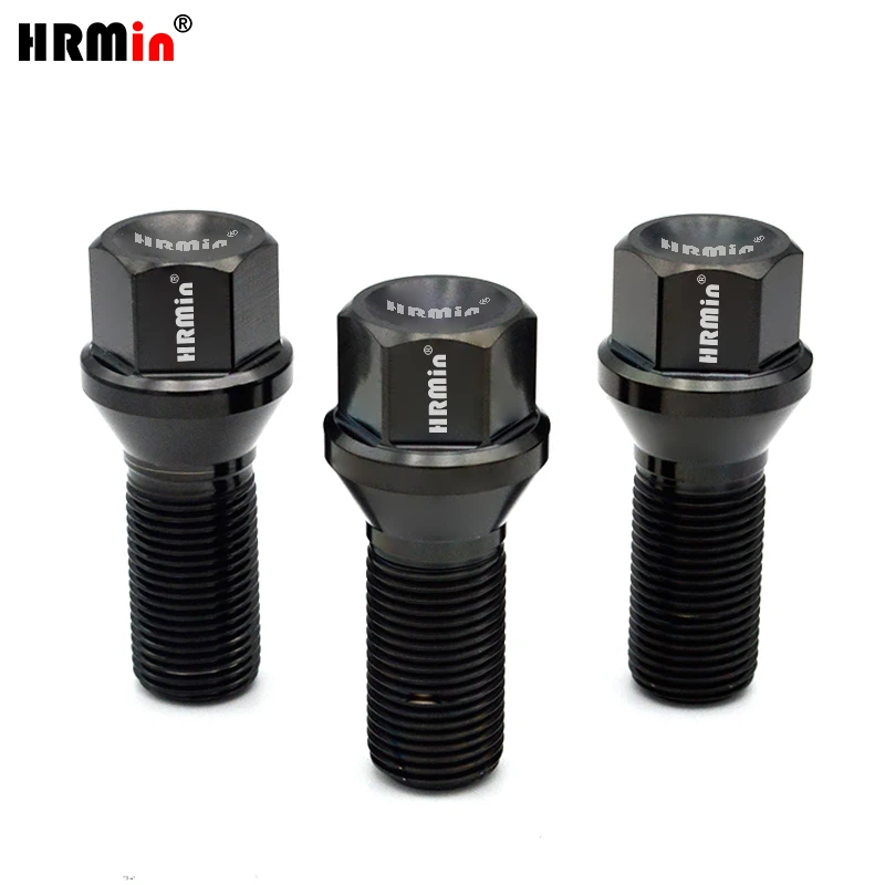 

HRMin High quality M12*1.5*28-45mm Gr.5 titanium Conical seat automotive wheel titanium bolt hub bolt For BMW Lotus Racing car