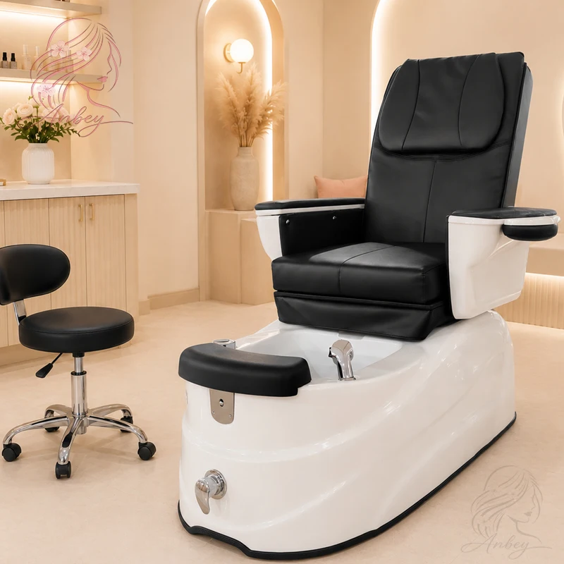 Professional Luxury Electric Foot Therapy Chair ABS Waterproof Heat Massage Pedicure Bed For Nail Spa Beauty Salon